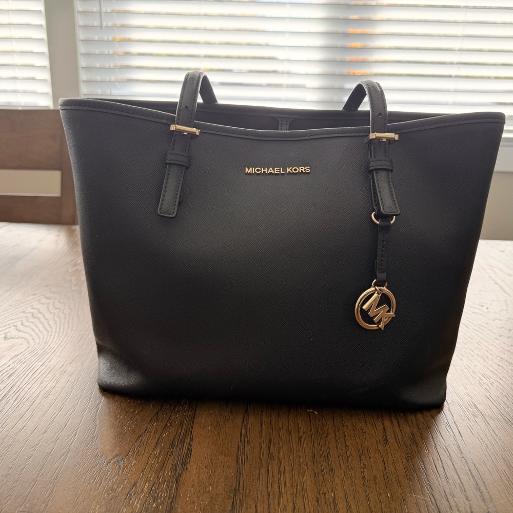 Michael Kors Black Leather Tote